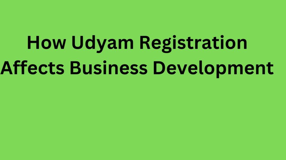 How Udyam Registration Affects Business Development