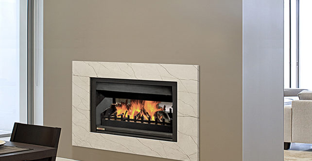 Double-Sided Electric Fireplace