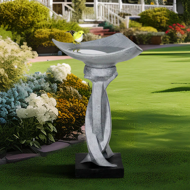 modern birdbath