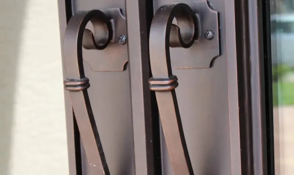 Wrought Iron Door Handles with Lock