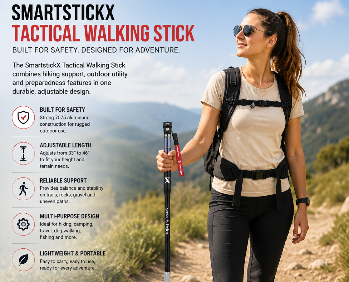 SmartstickX compare with regular hiking poles