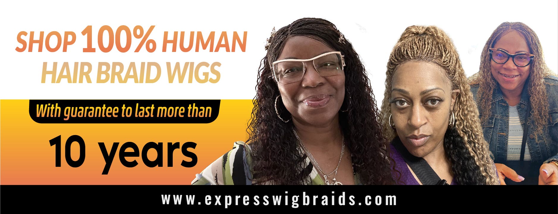 Human hair braided wigs
