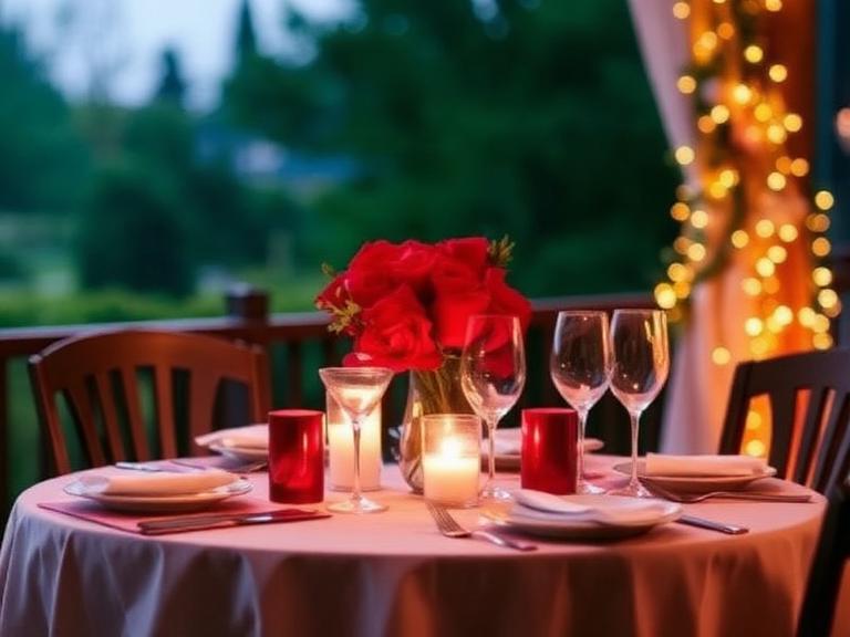 Perfect Romantic Dinner Setting