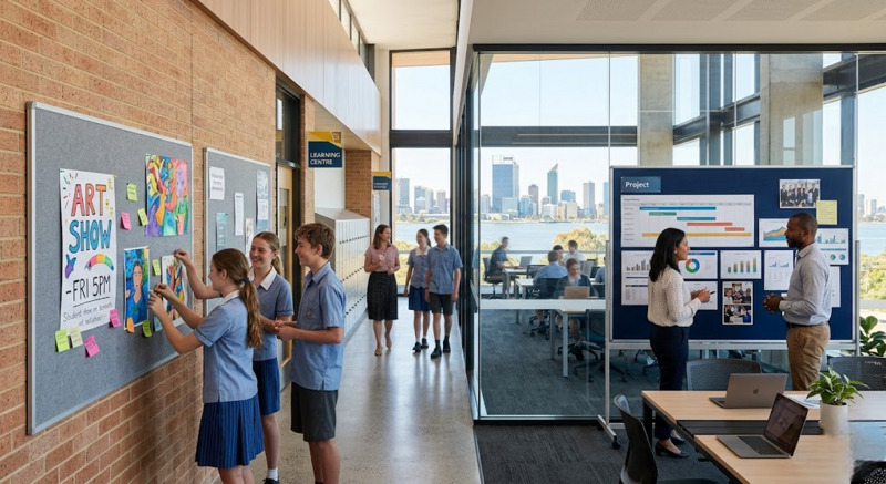 School and Corporate Office Pinboards Perth
