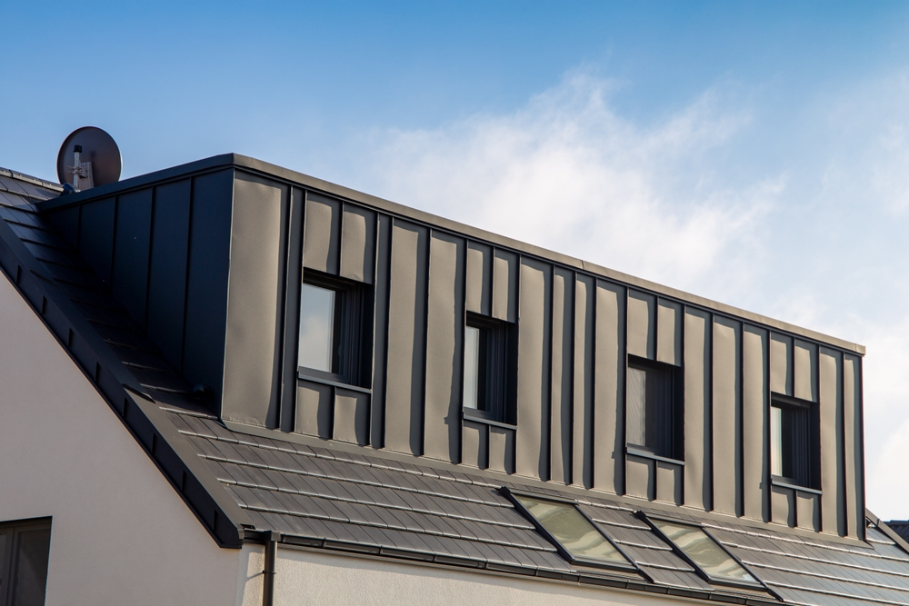 standing seam zinc cladding